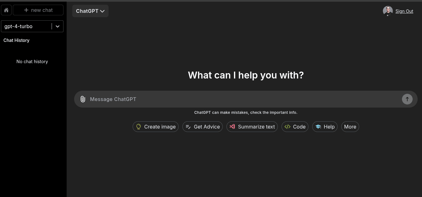 AI Chat Interface