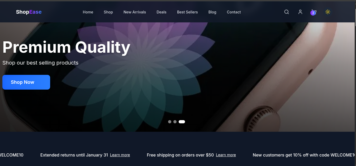 Static E-commerce Client Pages